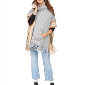 NWT- Steve Madden Heather Grey Poncho